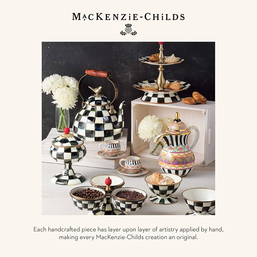 Amazon.com: MACKENZIE-CHILDS Enamel Mixing Bowl Set, Small 5-Cup