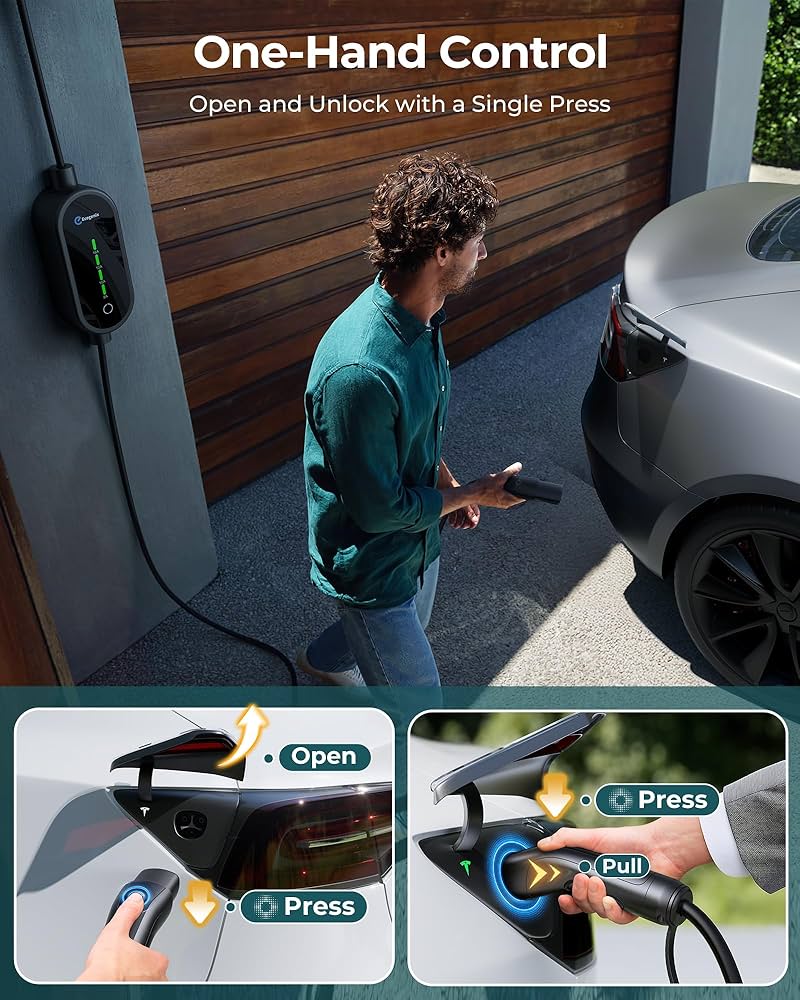 Amazon | Ecogenix レベル1 テスラ充電器 12A EV充電器 Tesla用 110V