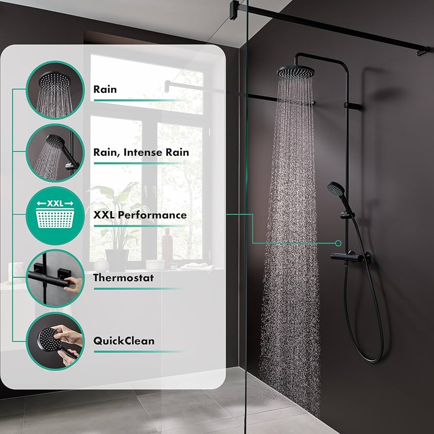 Amazon.com: Hansgrohe Vernis Blend - Rainfall Shower Head (⌀ 205