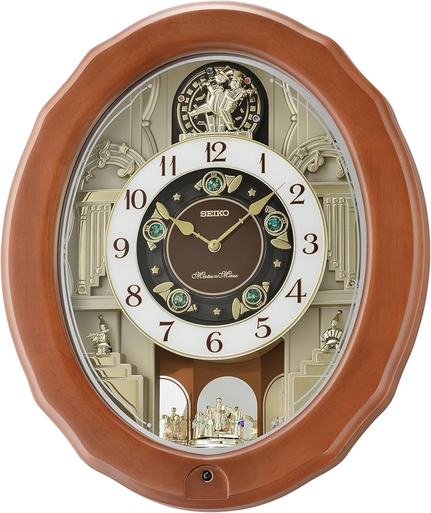 Amazon.co.jp: Seiko QXM604BRH 30メロディー・イン・モーション回転