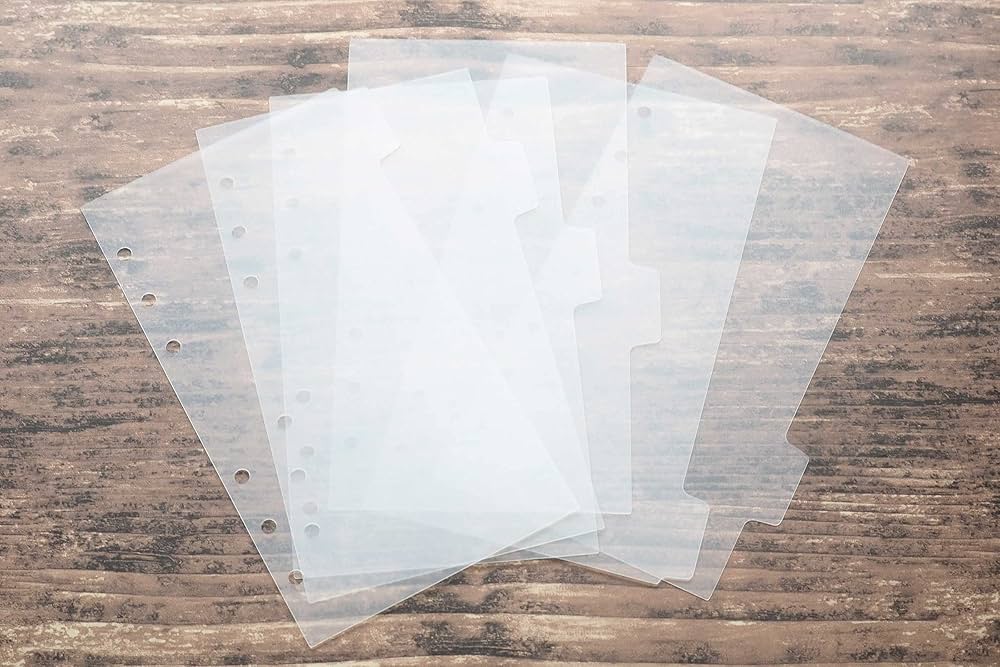 Amazon.co.jp: TSUKURIRO 半透明 プラスチック インデックス 6穴