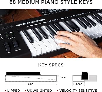 Amazon.com: M-AUDIO Keystation 88 MK3 88 Key Semi Weighted MIDI