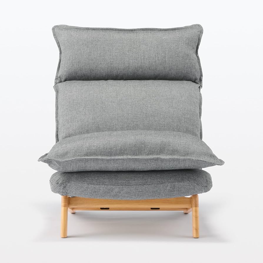 Amazon｜無印良品 ハイバックリクライニングソファ グレー 幅74×奥行