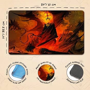 Amazon.com: Paramint No Man Can Kill Me (Stitched) - MTG Playmat