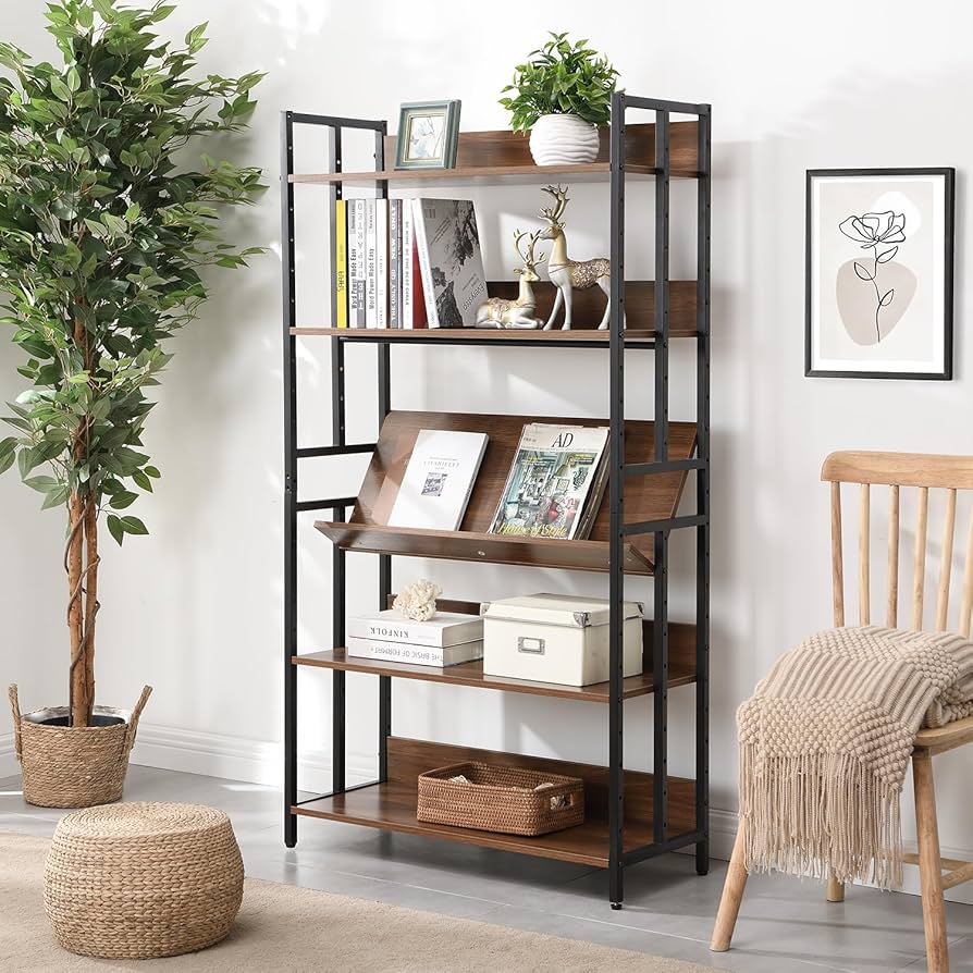 Amazon｜オープンシェルフ ラック 5段 幅34×奥行84×高さ156cm スチール