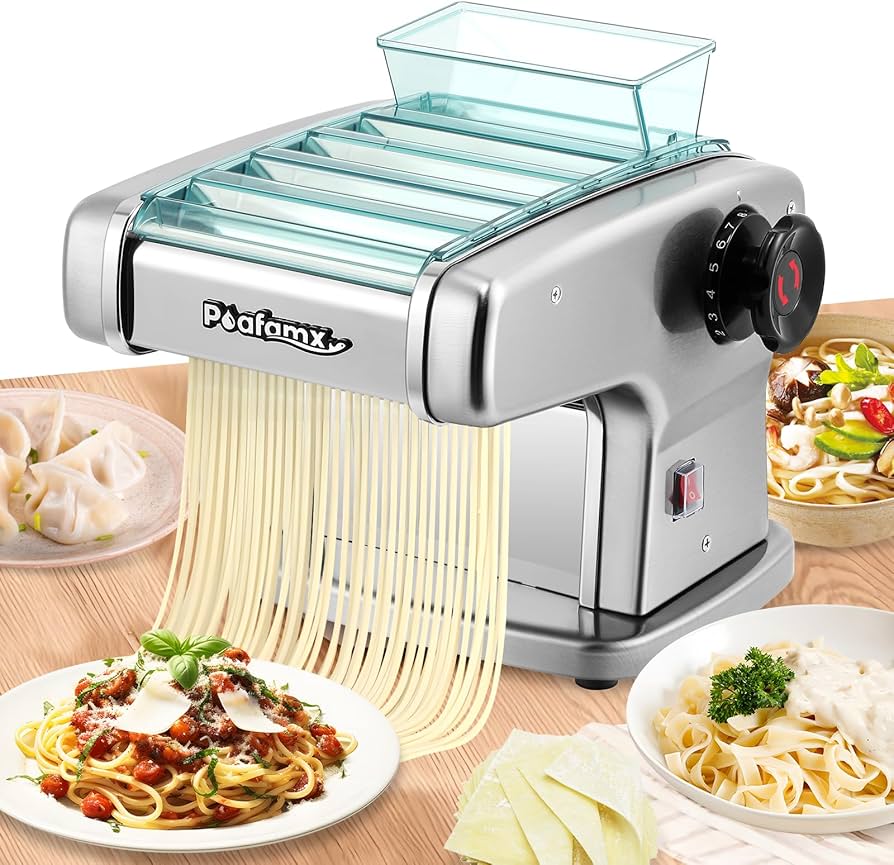 Amazon | Poafamx 電動パスタマシン 製麺機 自動パスタメーカー 2mm