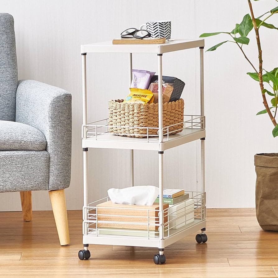 Amazon｜ドウシシャ サイドテーブル キッチンワゴン ランドリーワゴン