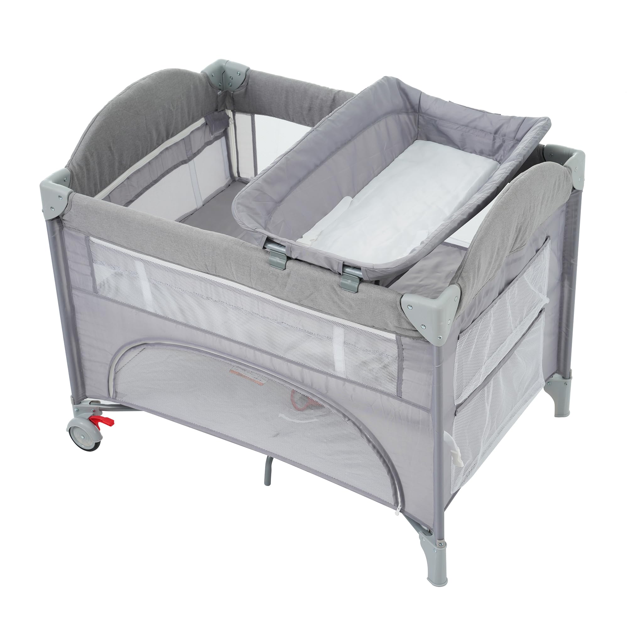 Amazon.co.jp: プレイヤード 折りたたみ サイド2段階昇降可能 おむつ