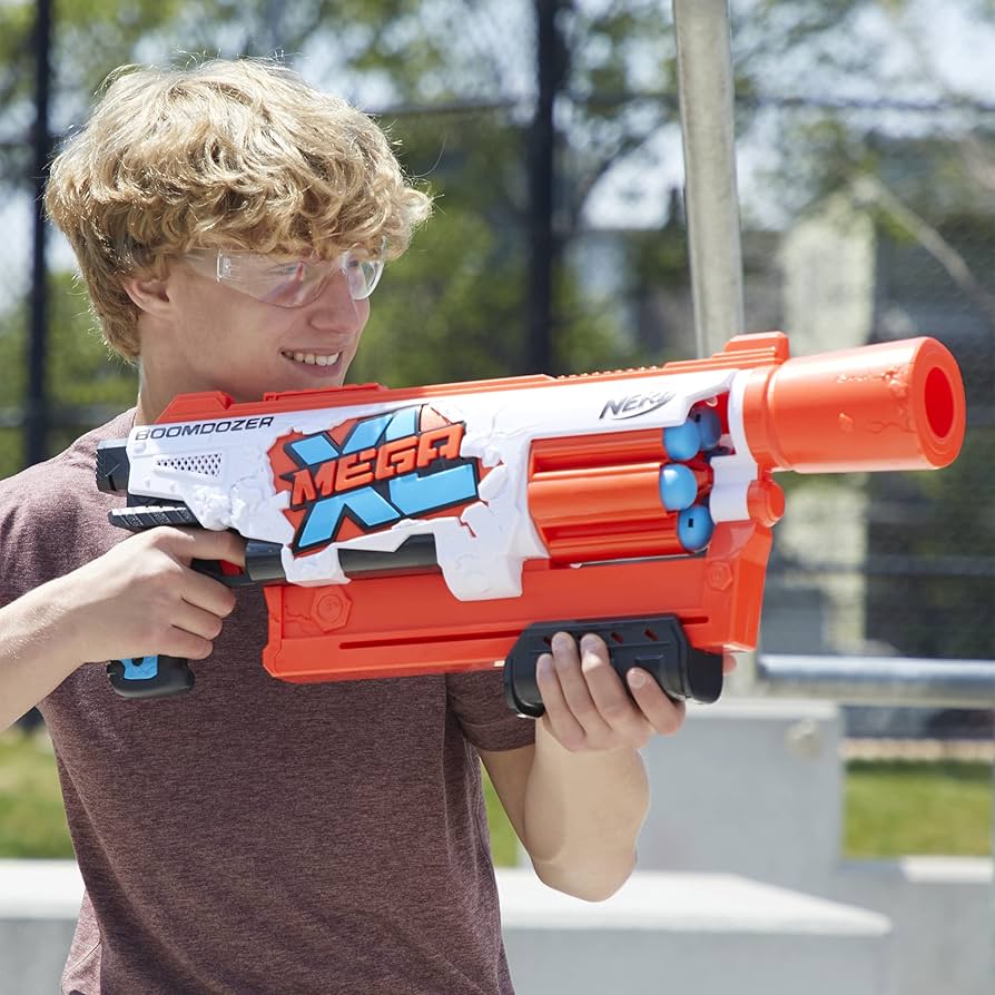 Amazon | NERF Mega XL Boom Dozer Blaster, Largest Mega Darts Ever