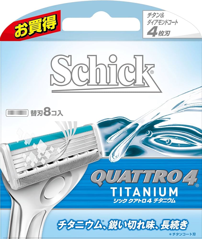 Amazon.co.jp: シック Schick クアトロ4 チタニウム 替刃(8コ入