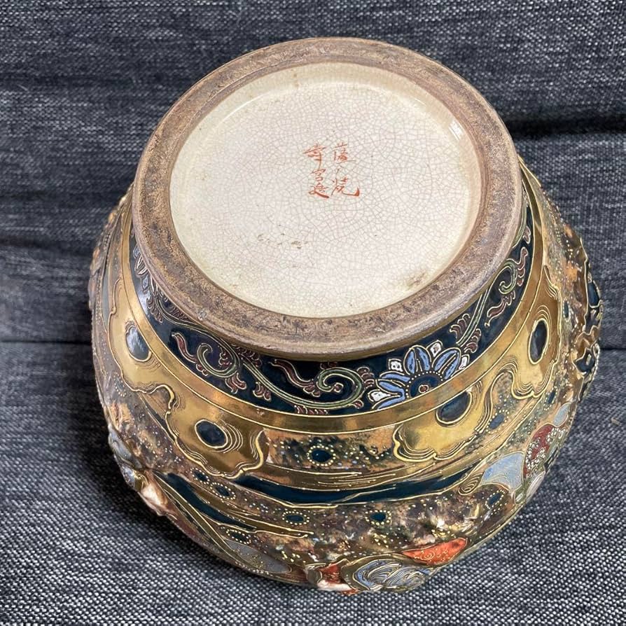 金襴手 古薩摩 沈壽官 壽官造 香合 【公式通販】