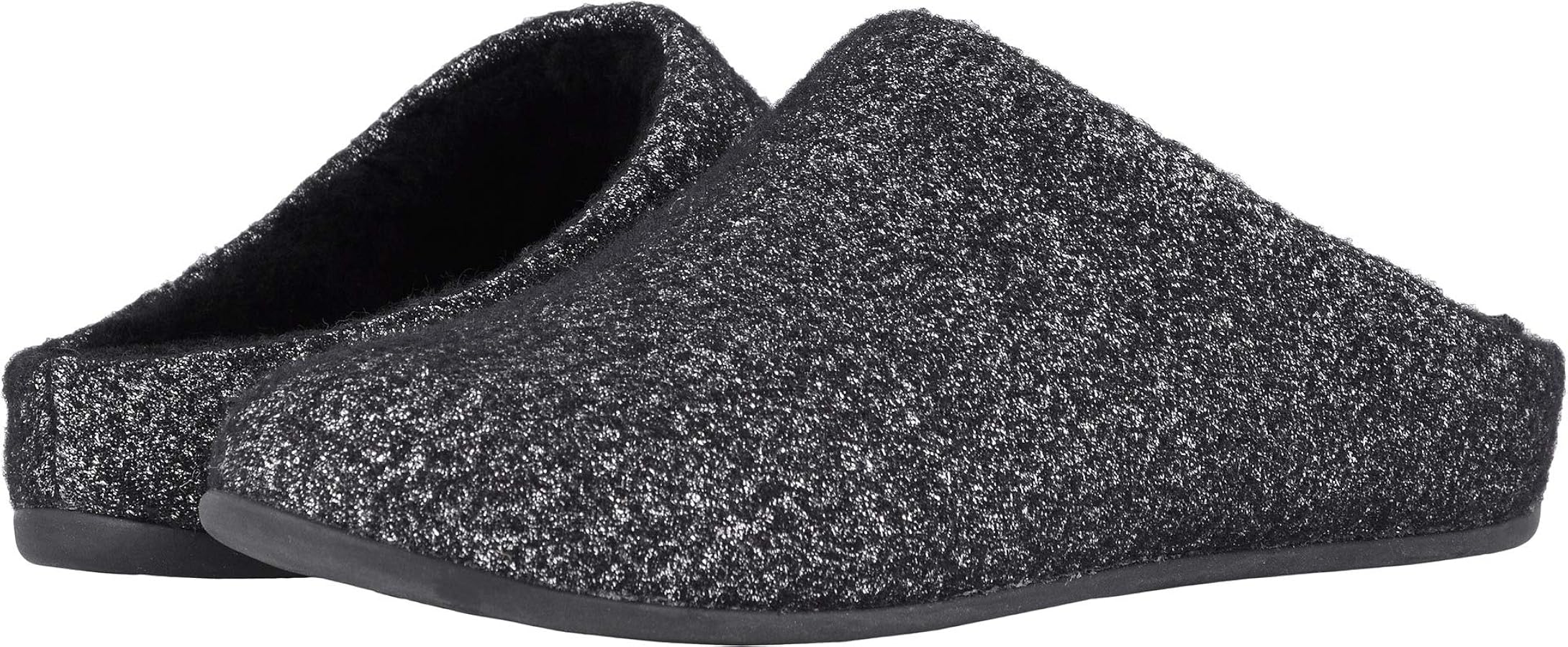 Amazon.com | FitFlop Women's Chrissie GLIMMERWOOL Shoe, Black, 5 M