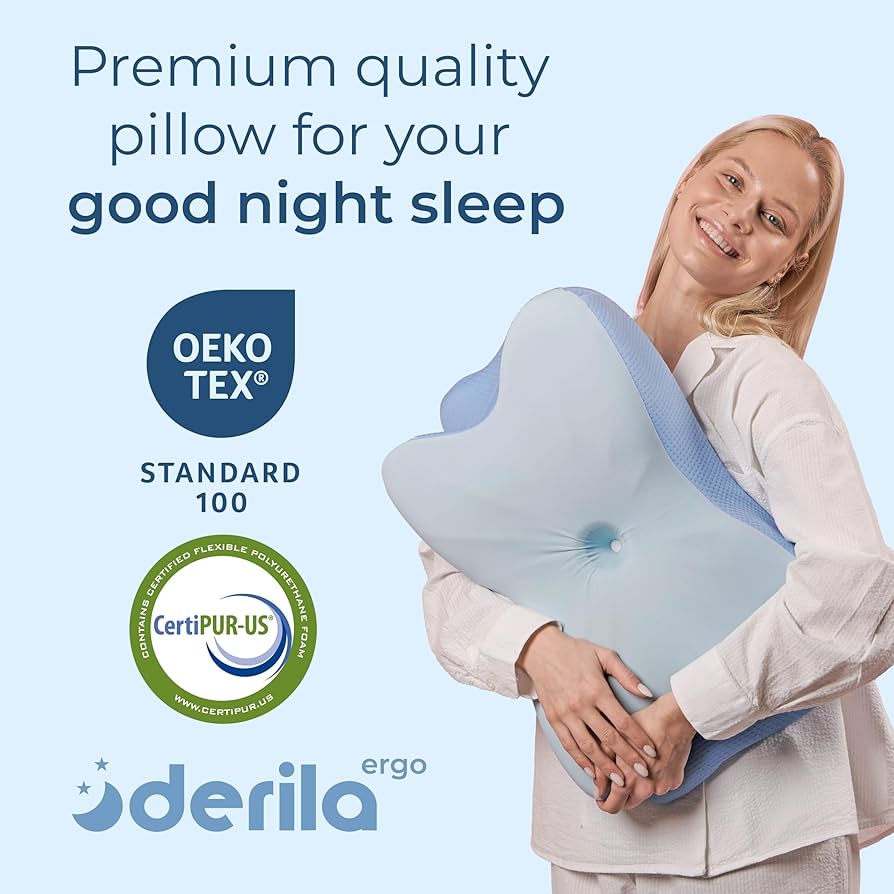Amazon｜Derila Ergo 頚椎ネックピロー 睡眠用枕 輪郭形状記憶フォーム