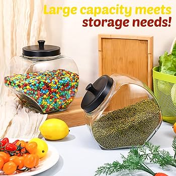 Amazon｜Lallisa ガラス傾斜ストレージジャー 2個セット 150オンス