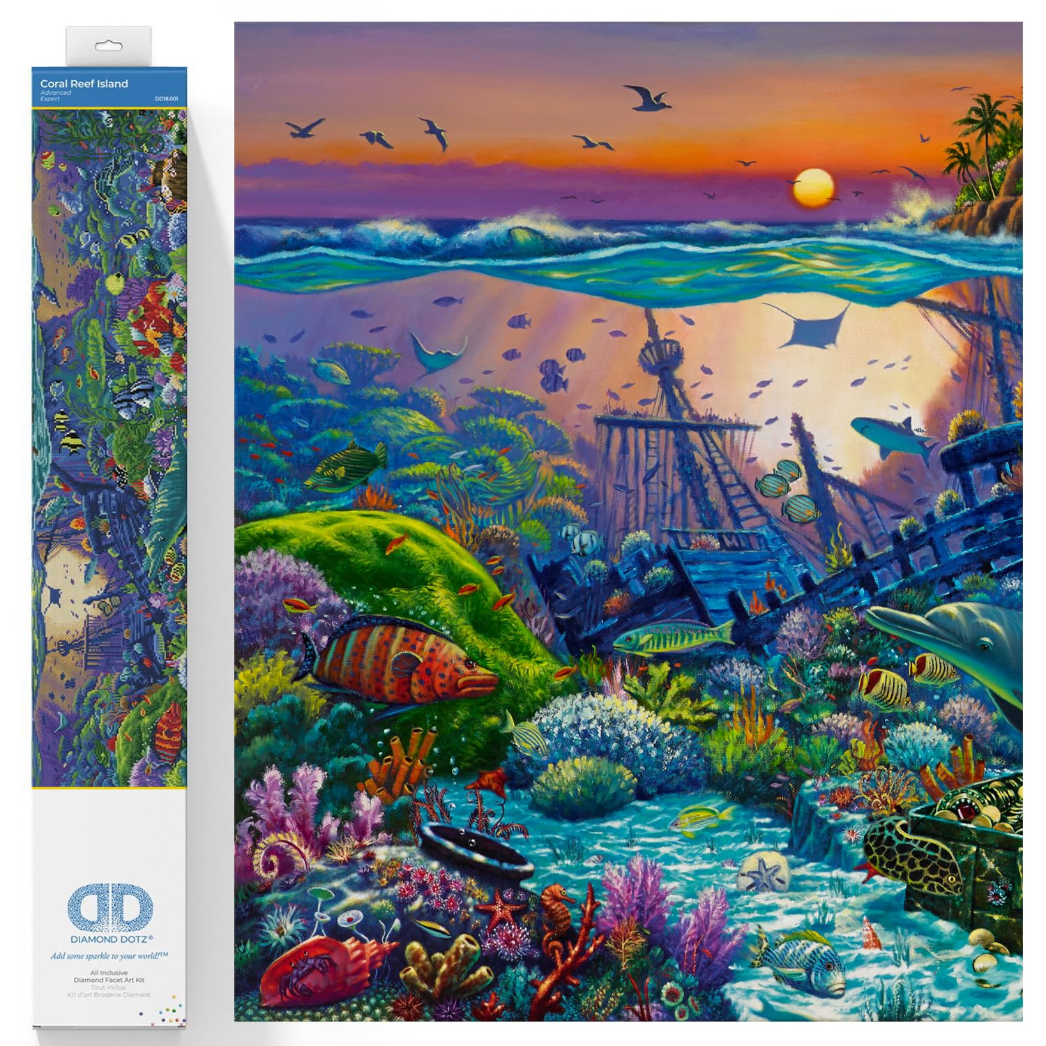 Amazon.com: DIAMOND DOTZ Coral Reef Island Diamond Painting Kits