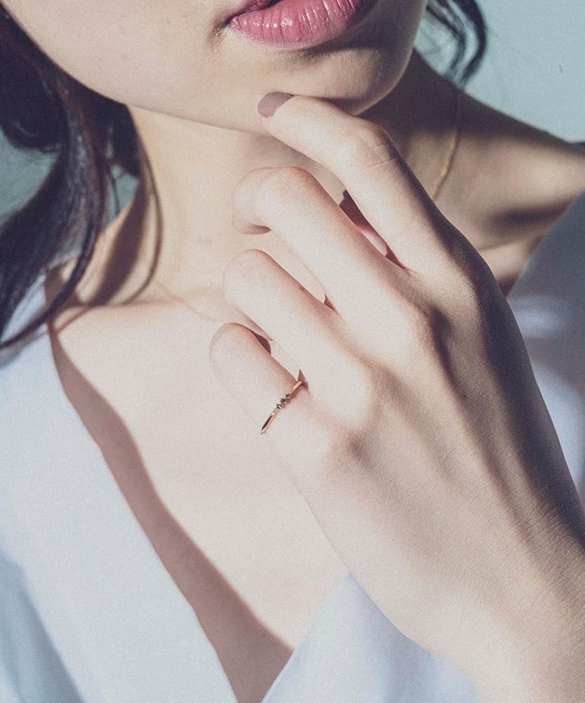 Amazon | (エテ) ete K10YG ブラウンダイヤモンド ピンキーリング