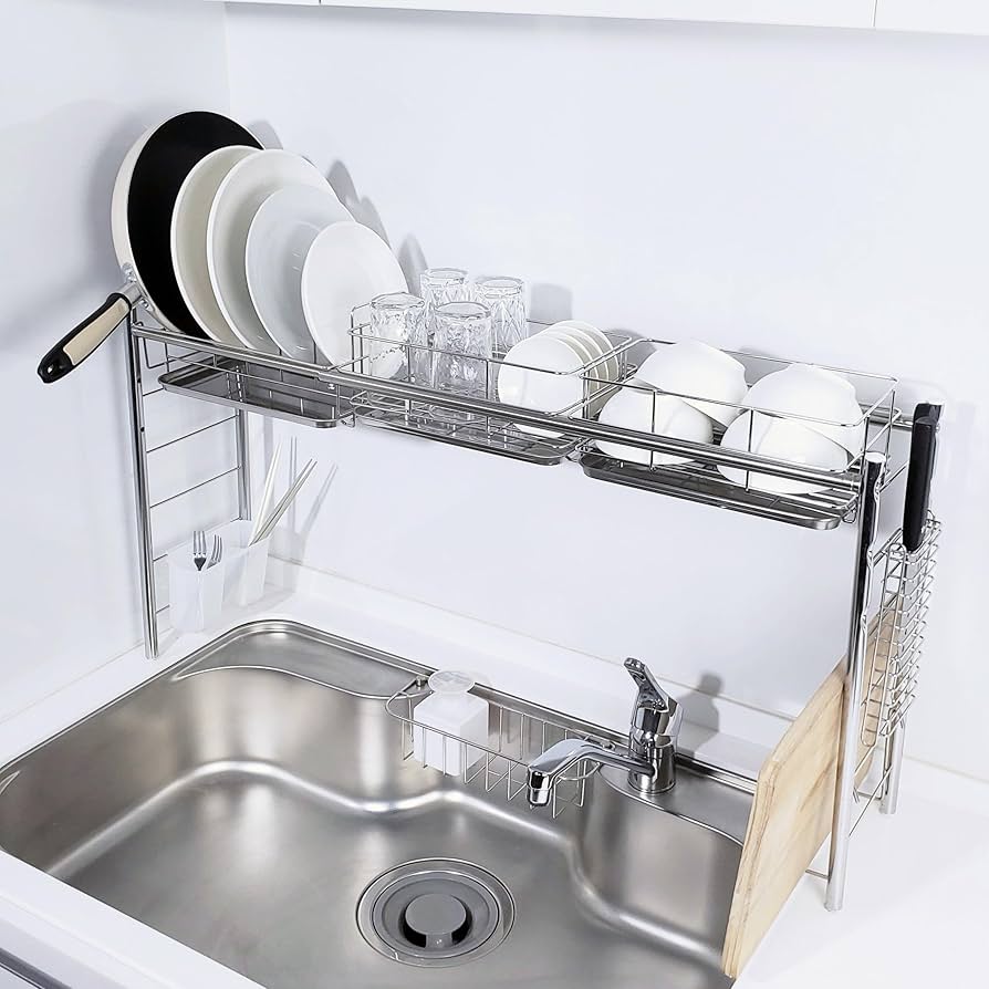 Amazon｜燕三条 ステンレス 水切りラック シンク上 日本製 スリム カゴ