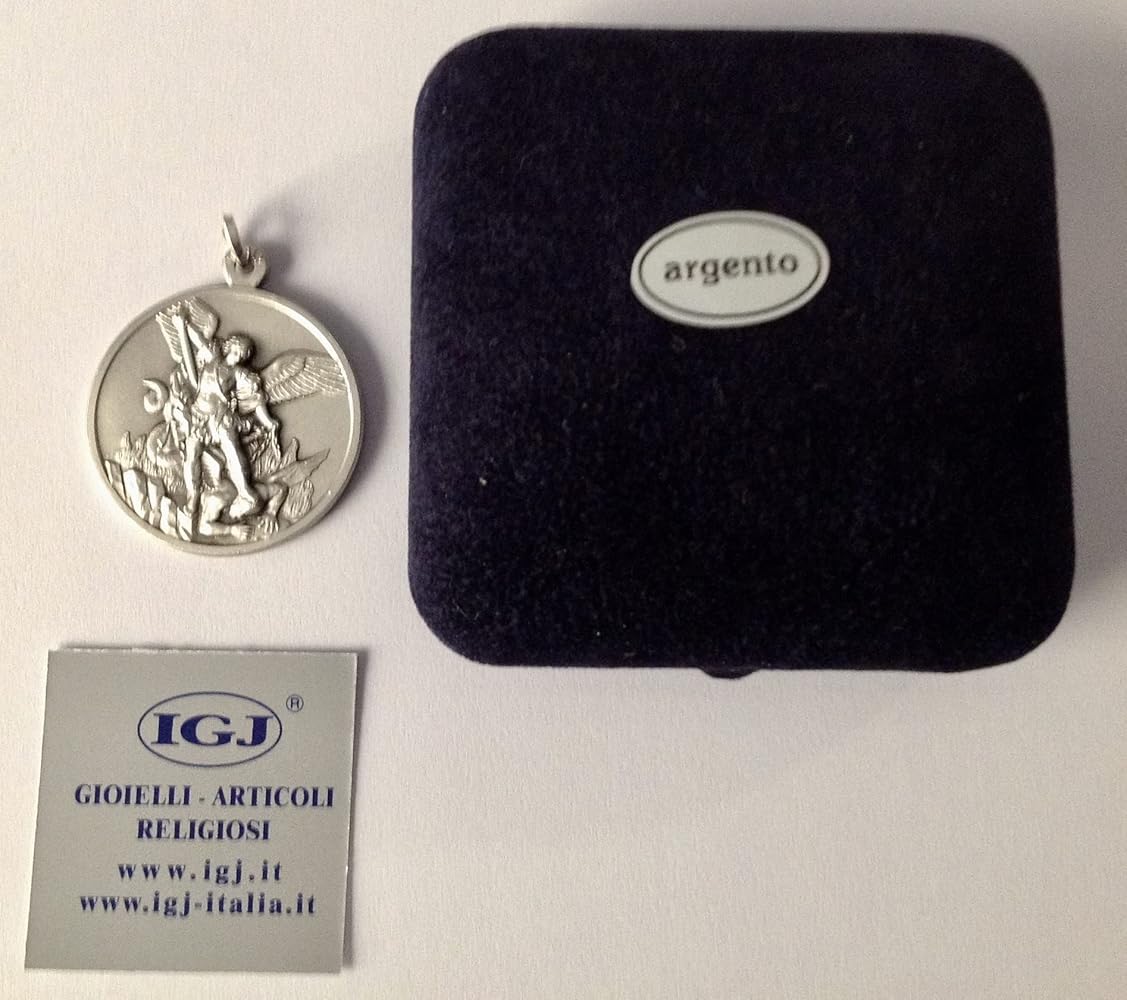 Amazon.co.jp: 925スターリングシルバーの聖ミカエル大天使メダル