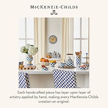Amazon.com | MACKENZIE-CHILDS Enamel Two-Tier Sweet Stand, Two