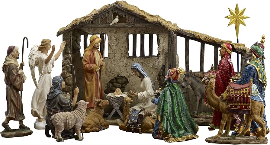 Amazon.com: Deluxe Edition 16 Piece 10 Inch Christmas Nativity Set