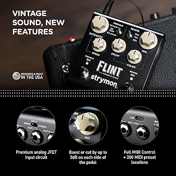 Amazon.com: Strymon Flint V2 Tremolo and Reverb Guitar Effects