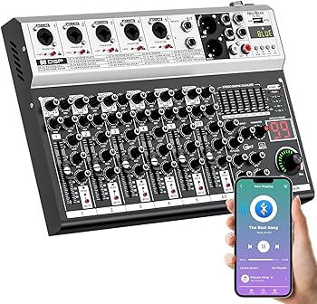 Amazon.com: 7 Channel DJ Audio Mixer Interface USB, NEW BAXS Audio