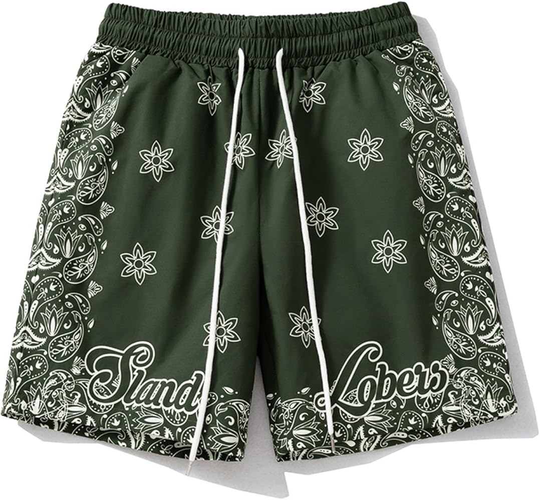 Amazon | [GUREITOJP] ペイズリー柄 袴パンツ メンズ ハーフパンツ