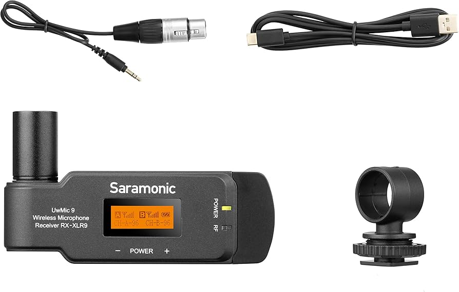 Amazon.com: Saramonic Uwmic9 Rx-XLR9 Compact Plug-On Dual-Channel