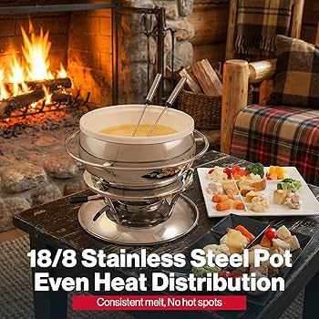 Amazon.com: Swissmar Zuri 11-Piece Stainless Steel 3-in-1 Fondue