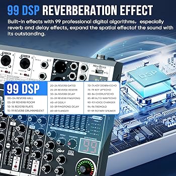 Amazon.com: 7 Channel DJ Audio Mixer Interface USB, NEW BAXS Audio