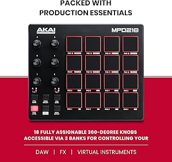 Amazon.com: Akai Professional MPD218 - USB MIDI Controller with 16