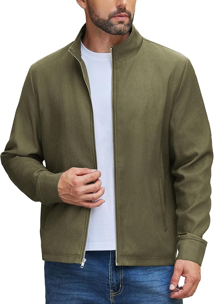 COOFANDY Men's Lightweight Golf Jacket Casual Zip Up Jacket Spring