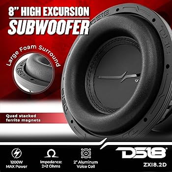 Amazon.com: DS18 ZXI8.2D High Excursion 8'' Car Audio Subwoofer