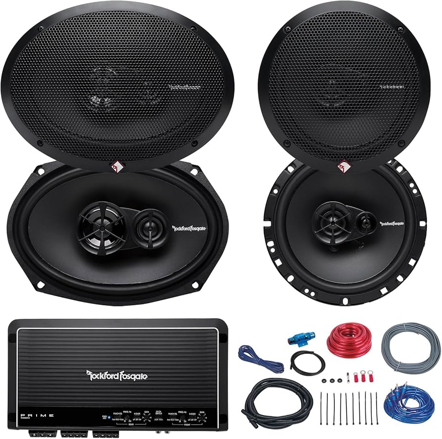 Amazon.co.jp: カースピーカーとアンプのコンボ Rockford Fosgate