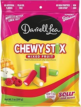 Amazon.com : Darrell Lea Fabulicious Sour Candy Stix, Soft and