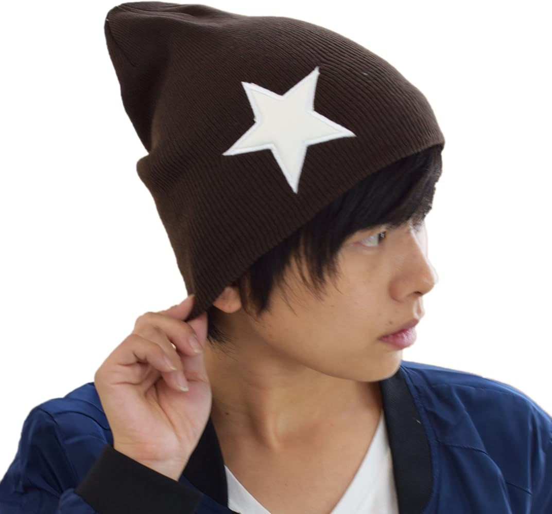 Amazon | [ルビタス] 星柄 ニット 帽 ボウシ スキー スノボー 登山