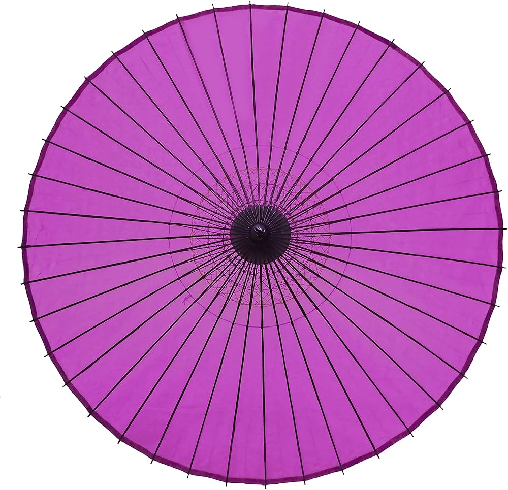 Amazon.co.jp: 和傘 絹傘 無地 継柄 踊り傘 (赤紫) : ホーム＆キッチン
