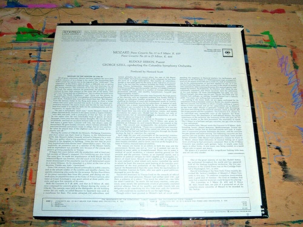 Amazon.com: Serkin Szell Mozart Piano Concerto No. 19 & 20 Lp