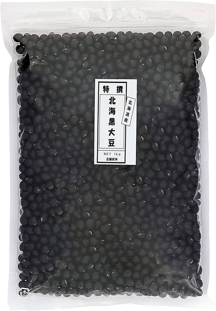 Amazon.co.jp: 高鍋商事 特選北海黒大豆 (1kg ×1袋) 北海道 黒豆