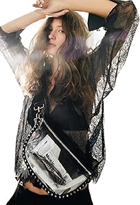 Amazon.com: Rebecca Minkoff Darren Clear Crescent Crossbody Bag