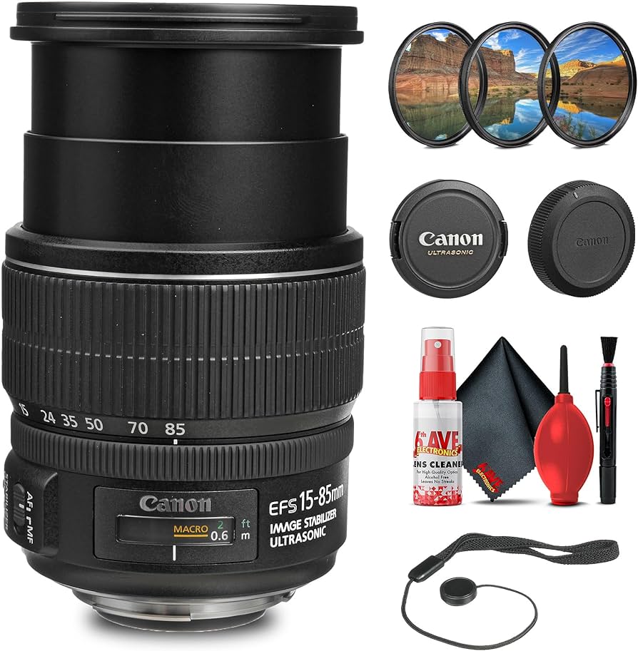 Amazon.com : Canon EF-S 15-85mm f/3.5-5.6 is USM Lens with Filter
