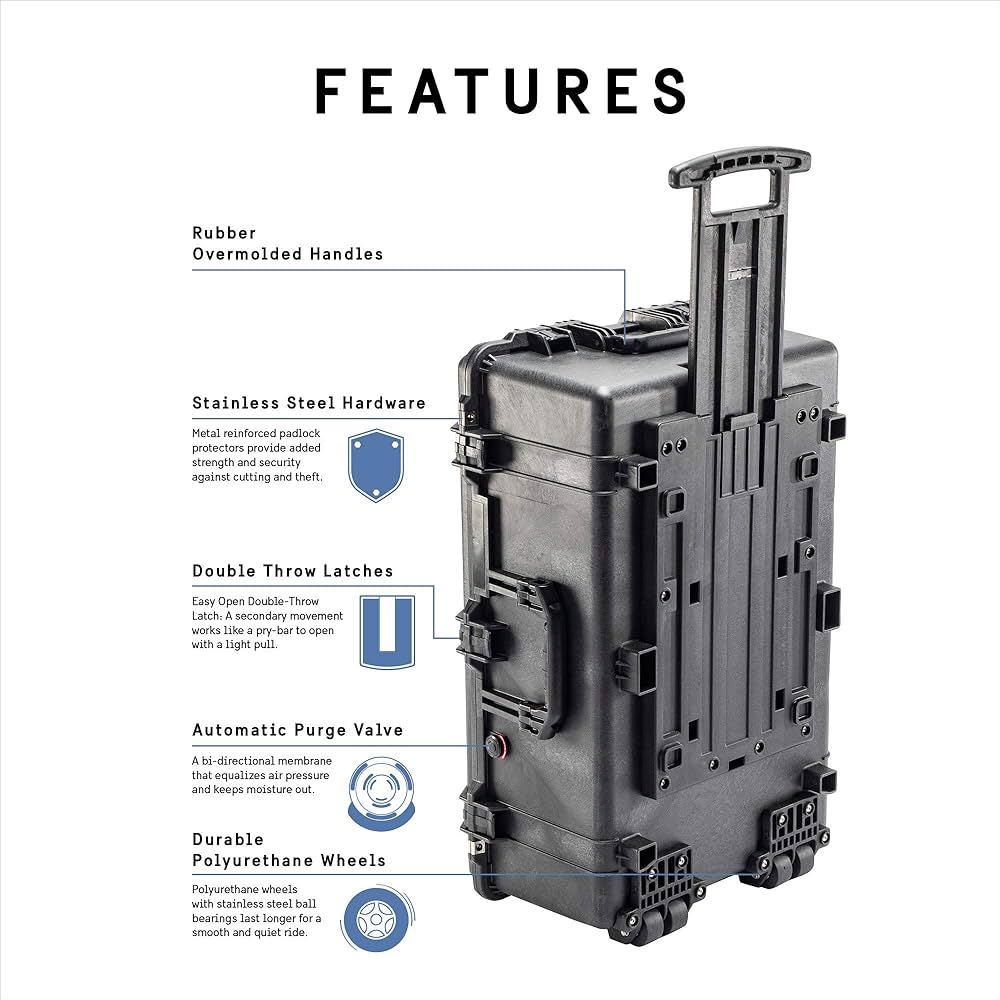 Amazon.co.jp: PELICAN 1650 (フォームなし)黒 781×520×295 1650NFBK