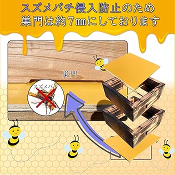 Amazon｜日本蜜蜂 巣箱 ニホンミツバチ 日本みつばち 重箱式巣箱 2段