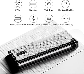 Amazon.com: MelGeek MADE68 Ultra Wired Gaming Keyboard, Magnetic