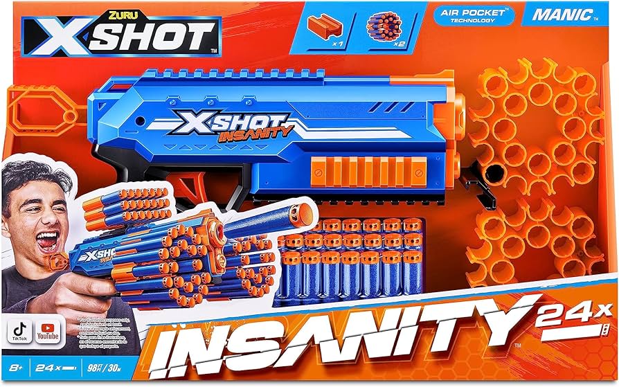 X-SHOT Insanity-Manic, (ZUR36603) : Amazon.ca: Toys & Games