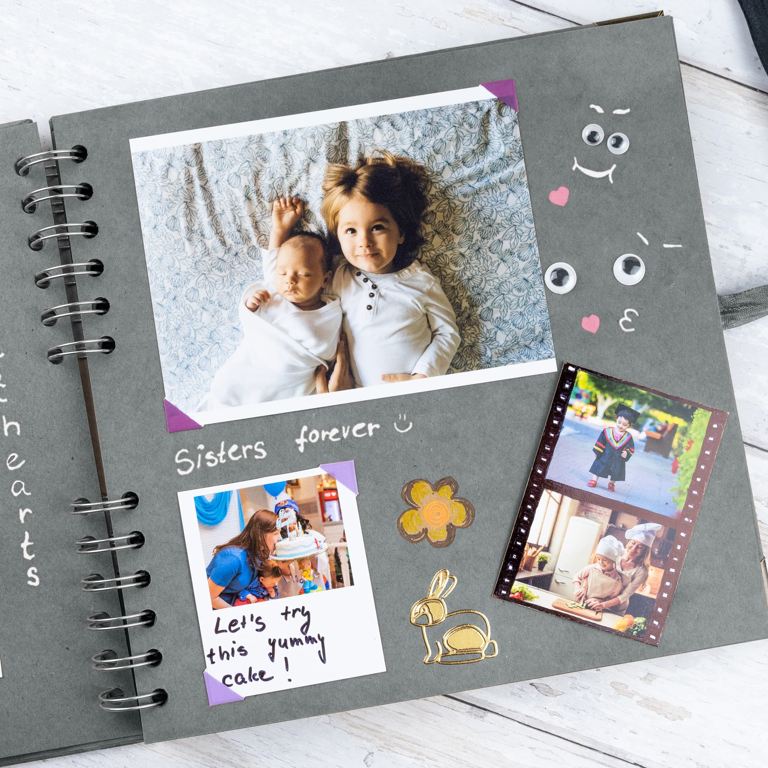 Amazon.co.jp: Bstorify スクエア スクラップブック フォトアルバム 60