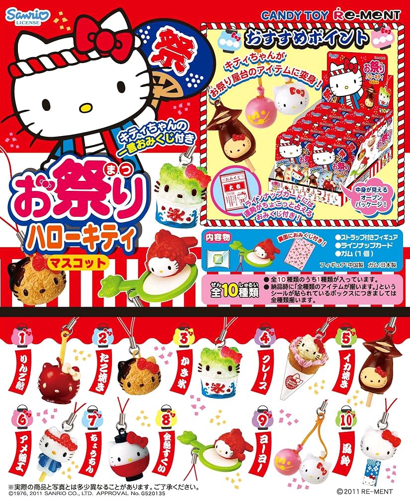 Amazon.co.jp: ハローキティ お祭りハローキティマスコット 10個入 Box