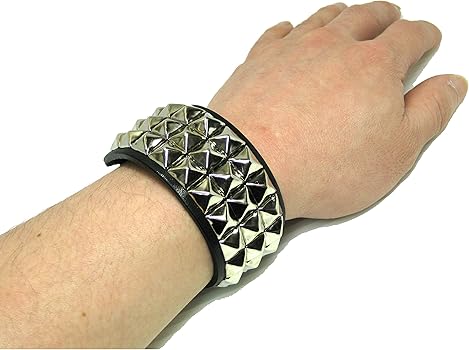 Amazon | [SKULLNEST] 3連 10mmスモールピラミッド スタッズ レザー