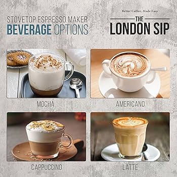 Amazon.com: London Sip Stainless Steel Stovetop Espresso Maker