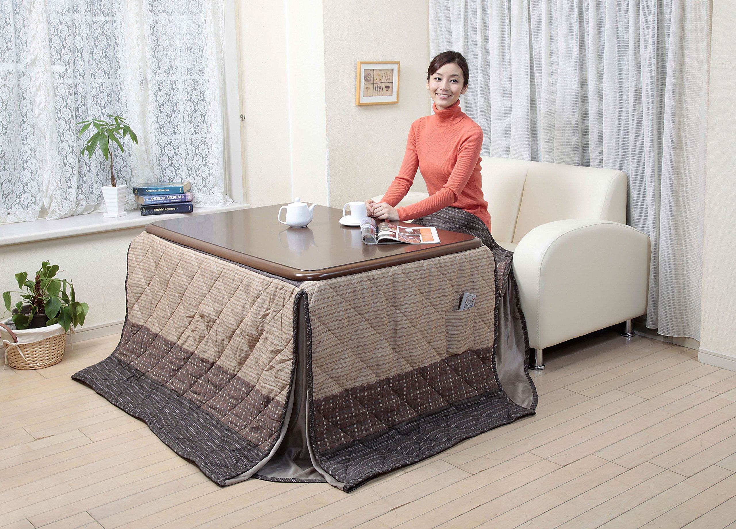 Amazon.co.jp: リビングこたつ 高さ3段階調整 120×80cm : Home & Kitchen